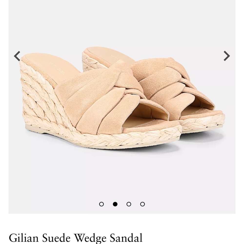 Gilian Suede Wedge Sandal Size 7.